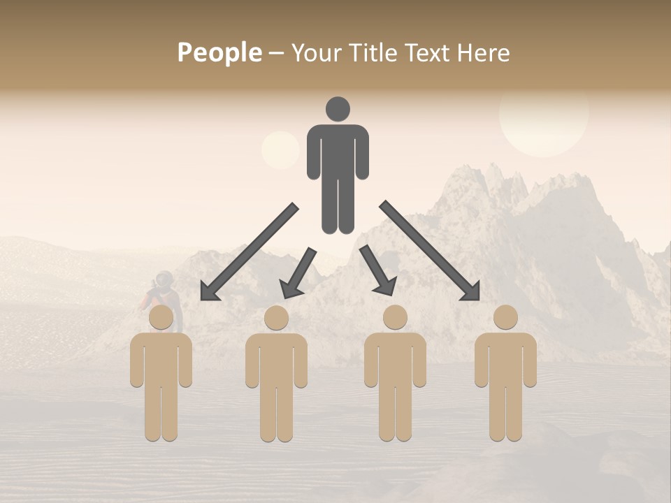 A Man In An Orange Suit Standing In The Desert PowerPoint Template