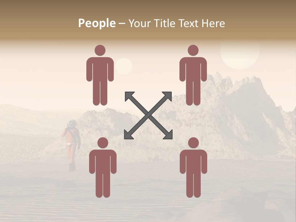 A Man In An Orange Suit Standing In The Desert PowerPoint Template