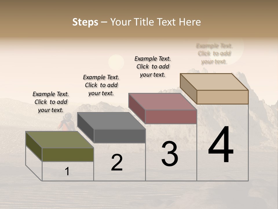 A Man In An Orange Suit Standing In The Desert PowerPoint Template