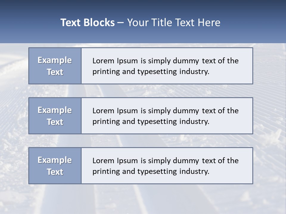 A Snow Covered Road With Tracks In The Snow PowerPoint Template