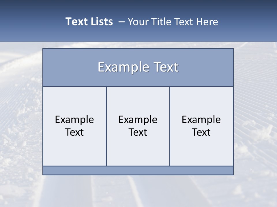 A Snow Covered Road With Tracks In The Snow PowerPoint Template