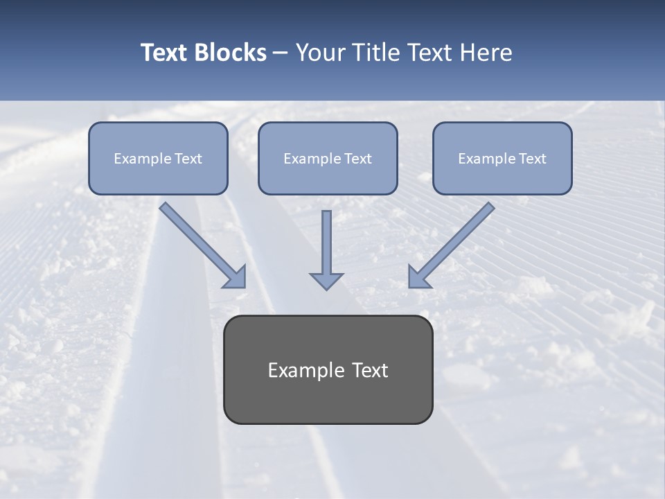 A Snow Covered Road With Tracks In The Snow PowerPoint Template
