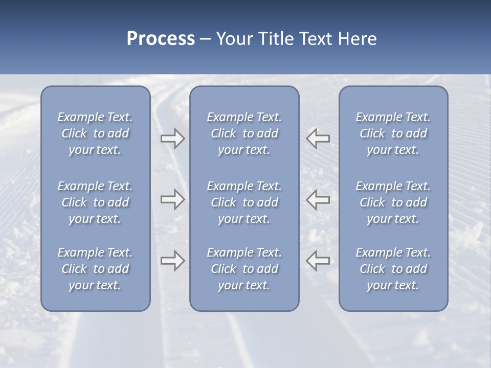 A Snow Covered Road With Tracks In The Snow PowerPoint Template