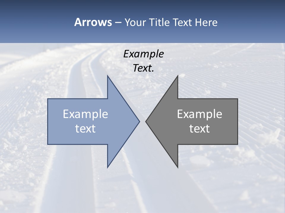 A Snow Covered Road With Tracks In The Snow PowerPoint Template