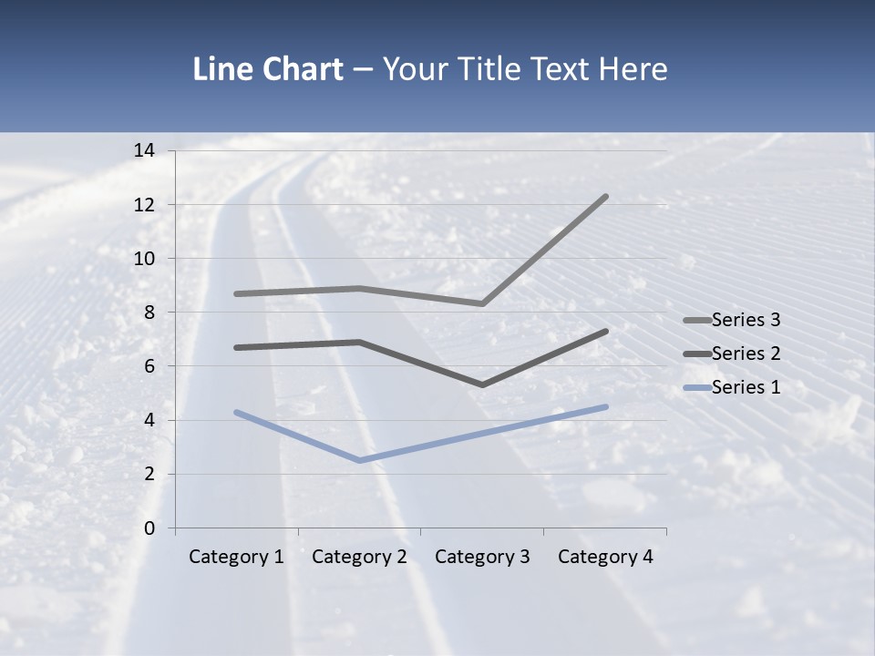 A Snow Covered Road With Tracks In The Snow PowerPoint Template