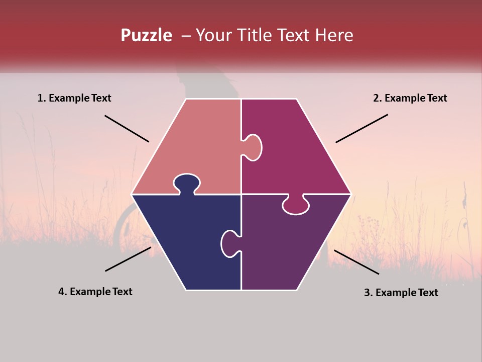 A Person Riding A Bike In The Sunset PowerPoint Template
