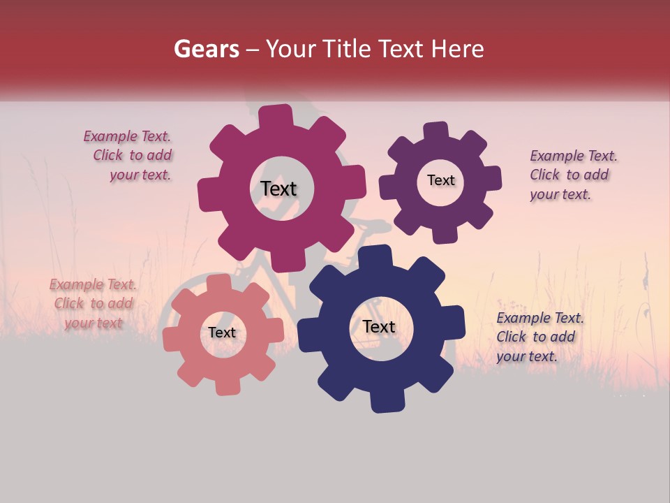 A Person Riding A Bike In The Sunset PowerPoint Template