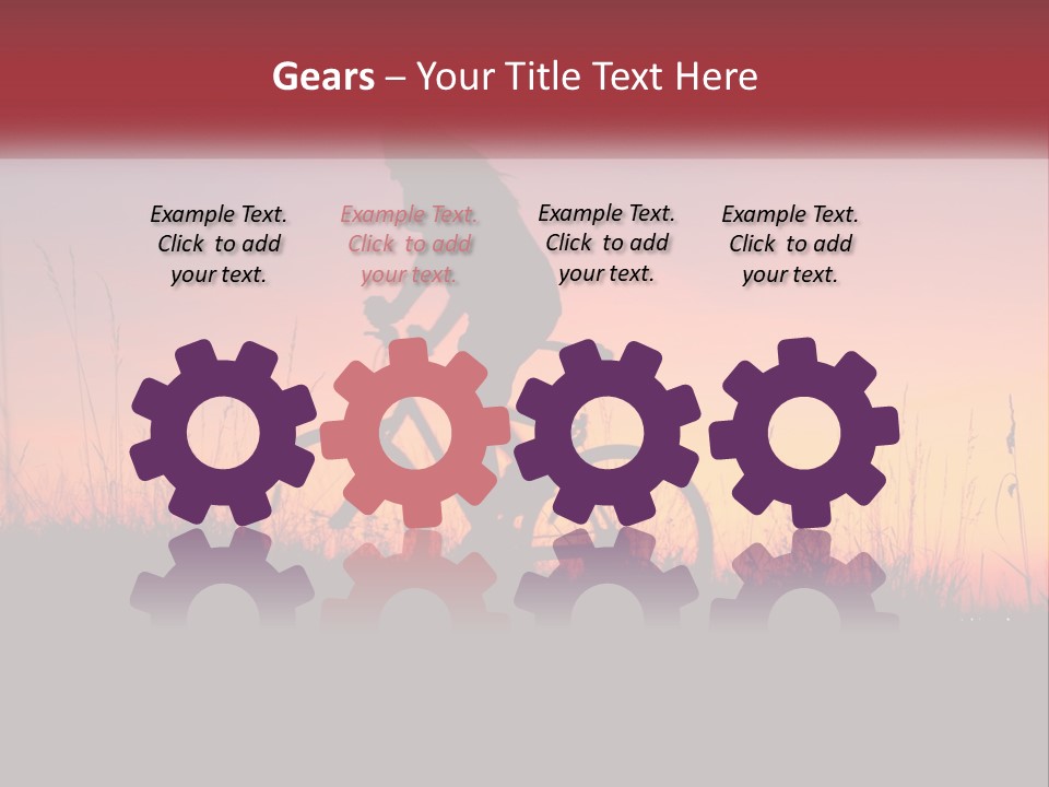 A Person Riding A Bike In The Sunset PowerPoint Template