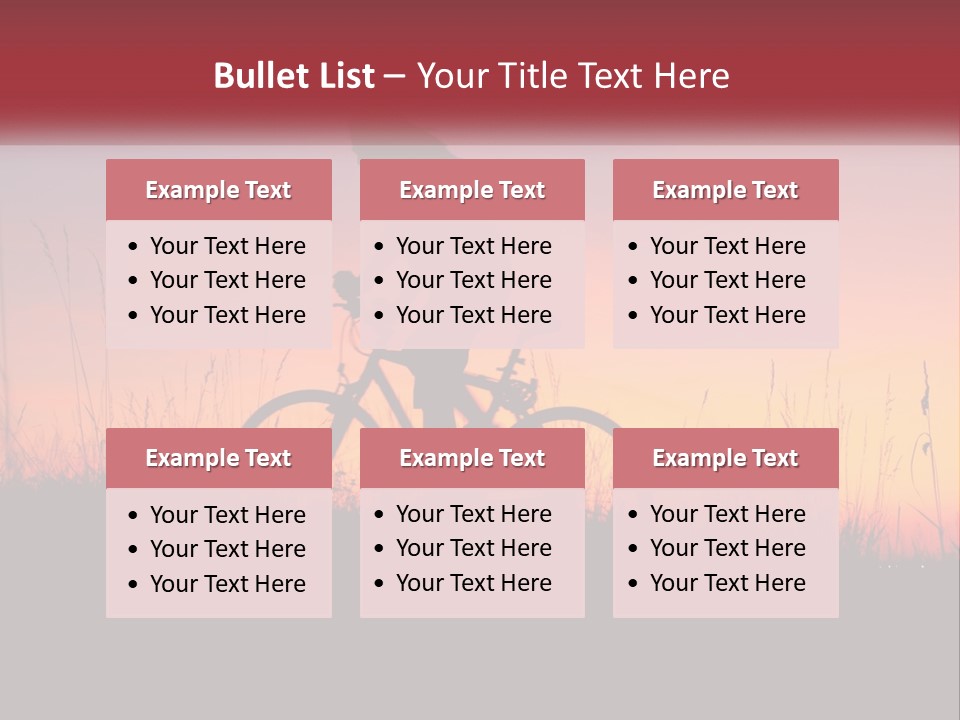 A Person Riding A Bike In The Sunset PowerPoint Template
