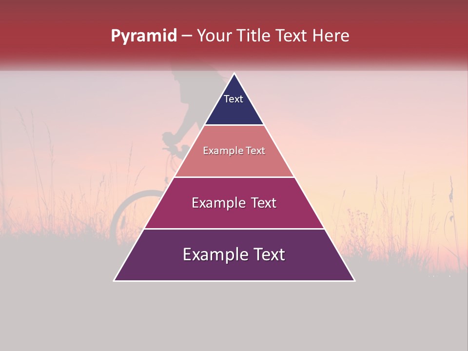 A Person Riding A Bike In The Sunset PowerPoint Template