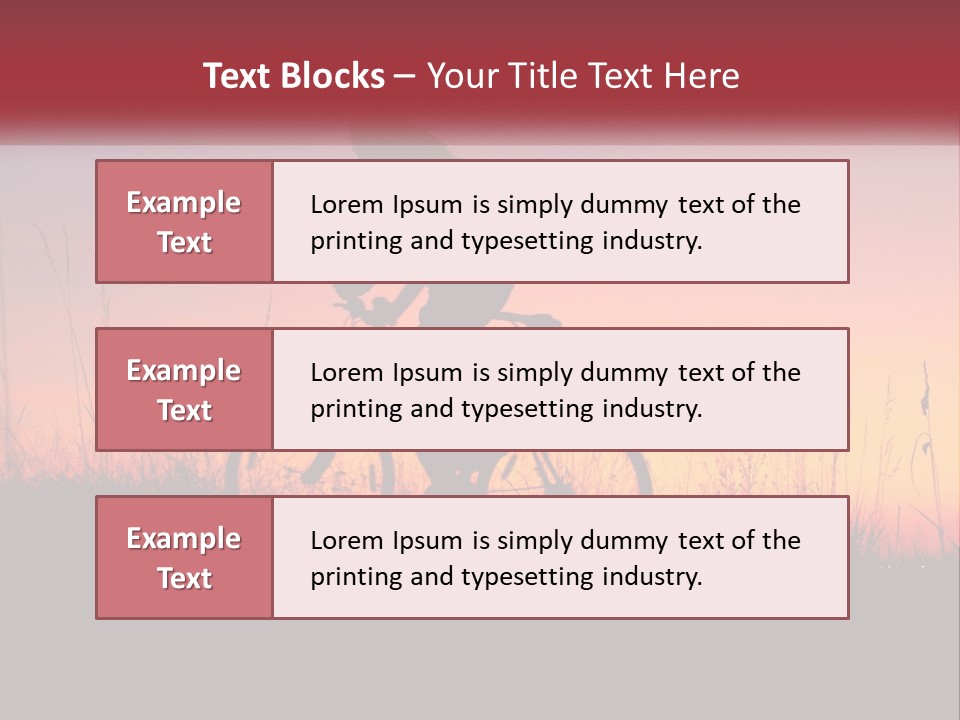 A Person Riding A Bike In The Sunset PowerPoint Template
