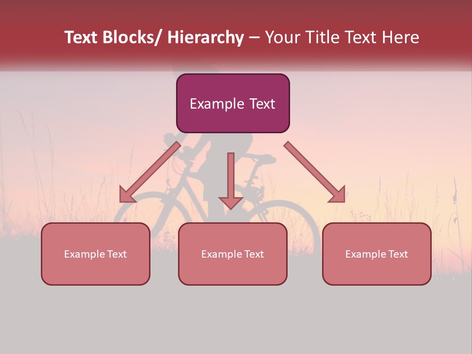 A Person Riding A Bike In The Sunset PowerPoint Template