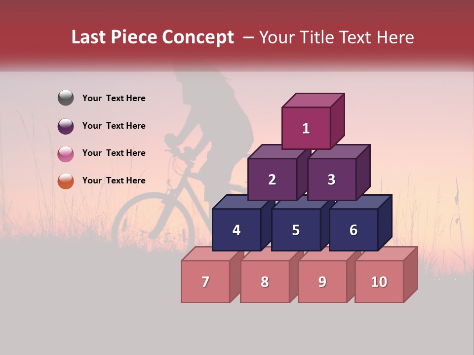 A Person Riding A Bike In The Sunset PowerPoint Template