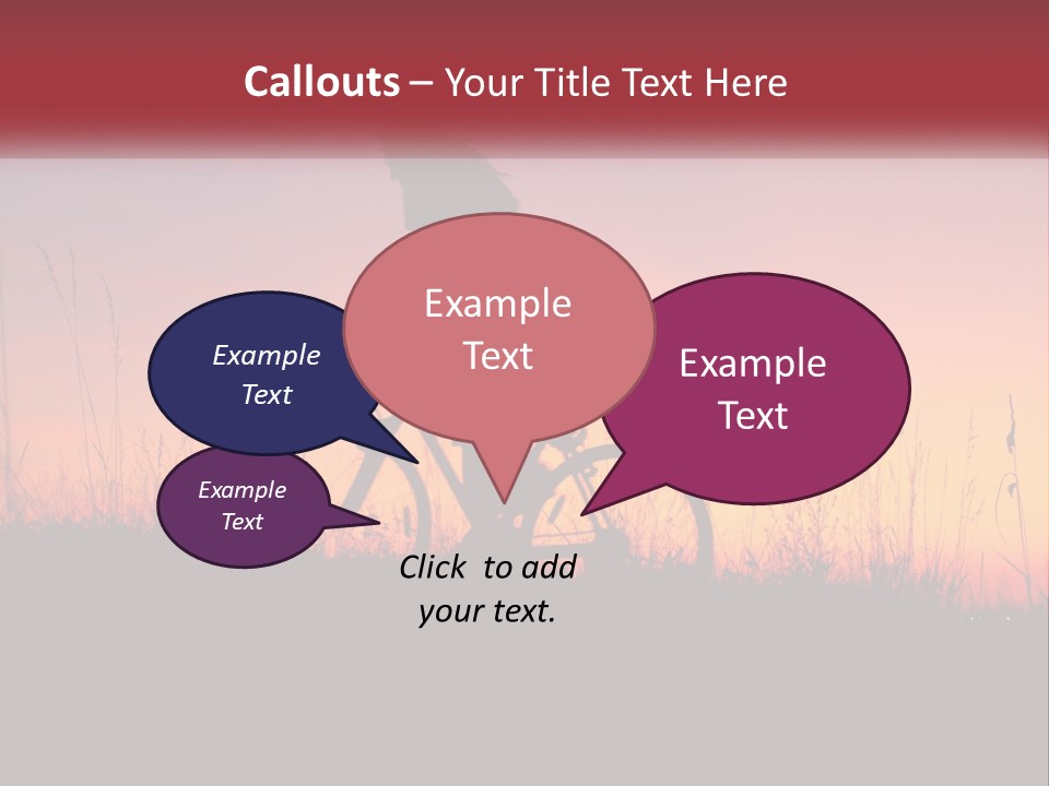 A Person Riding A Bike In The Sunset PowerPoint Template
