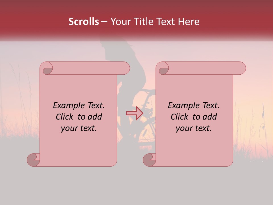 A Person Riding A Bike In The Sunset PowerPoint Template