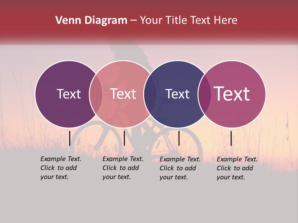 A Person Riding A Bike In The Sunset PowerPoint Template