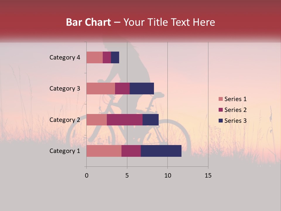 A Person Riding A Bike In The Sunset PowerPoint Template