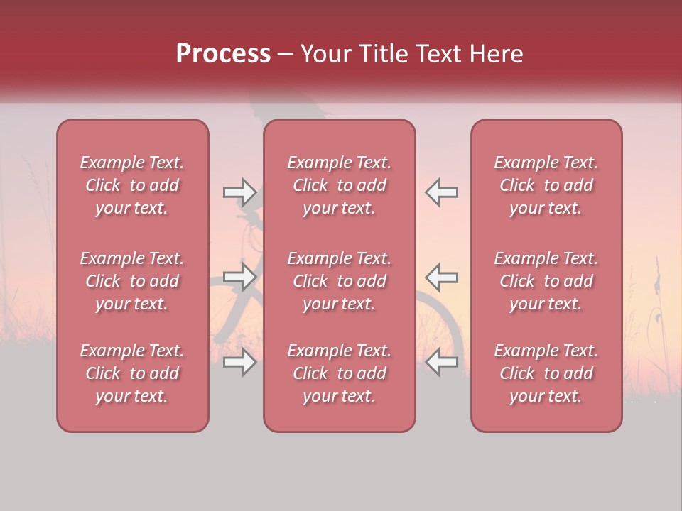 A Person Riding A Bike In The Sunset PowerPoint Template