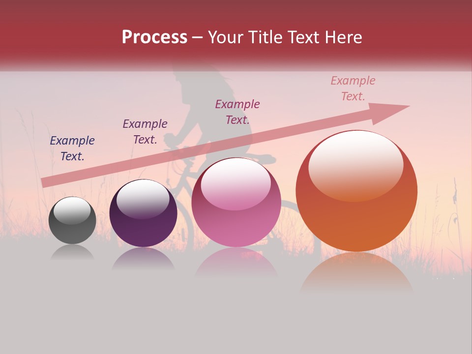 A Person Riding A Bike In The Sunset PowerPoint Template