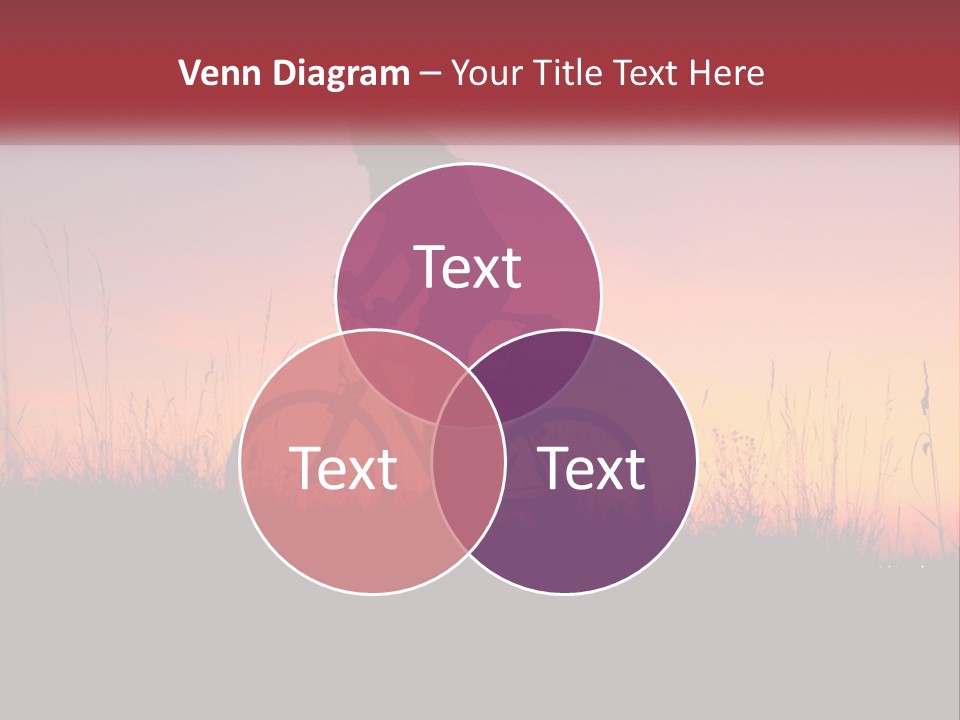 A Person Riding A Bike In The Sunset PowerPoint Template