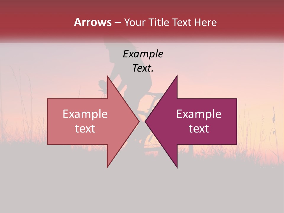 A Person Riding A Bike In The Sunset PowerPoint Template