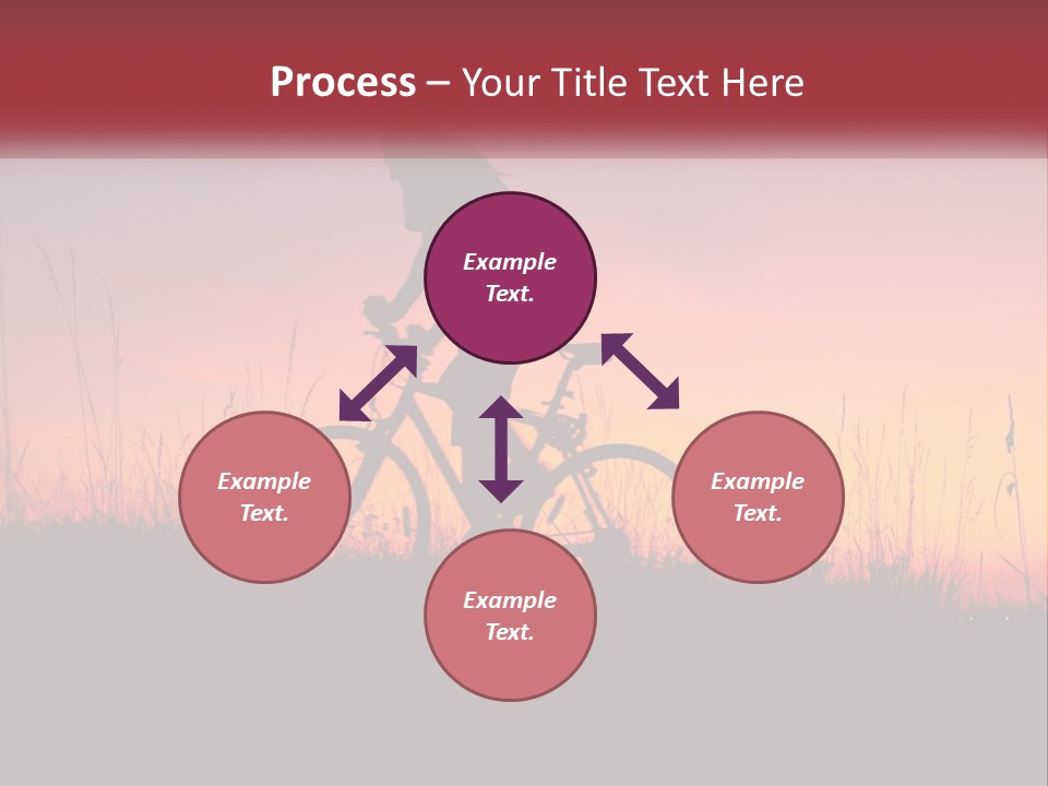 A Person Riding A Bike In The Sunset PowerPoint Template