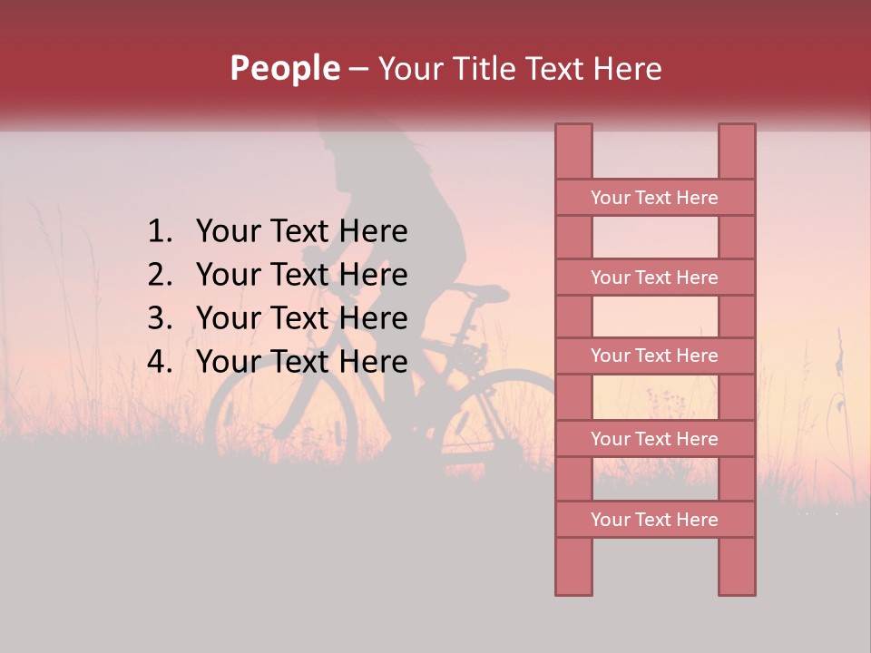 A Person Riding A Bike In The Sunset PowerPoint Template