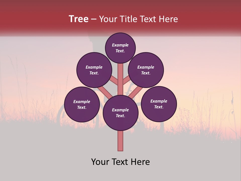 A Person Riding A Bike In The Sunset PowerPoint Template