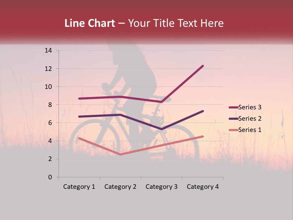 A Person Riding A Bike In The Sunset PowerPoint Template