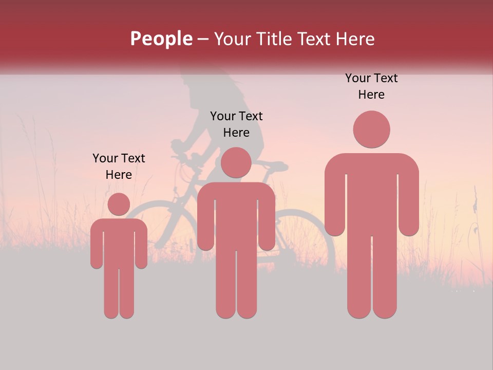 A Person Riding A Bike In The Sunset PowerPoint Template