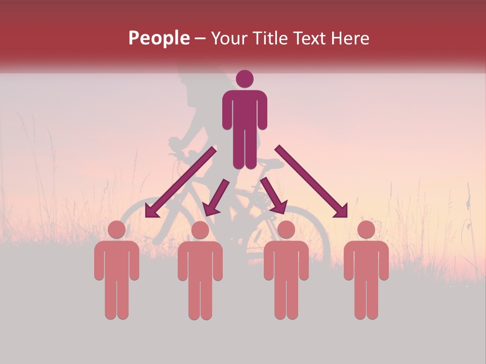 A Person Riding A Bike In The Sunset PowerPoint Template