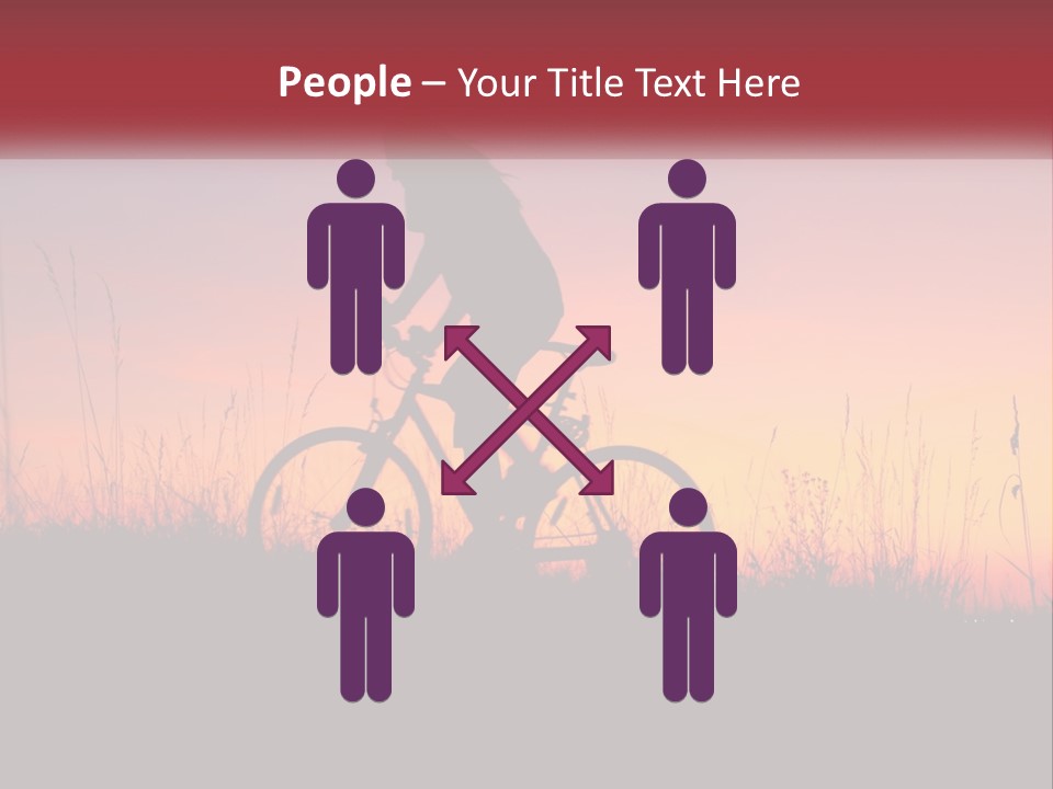 A Person Riding A Bike In The Sunset PowerPoint Template