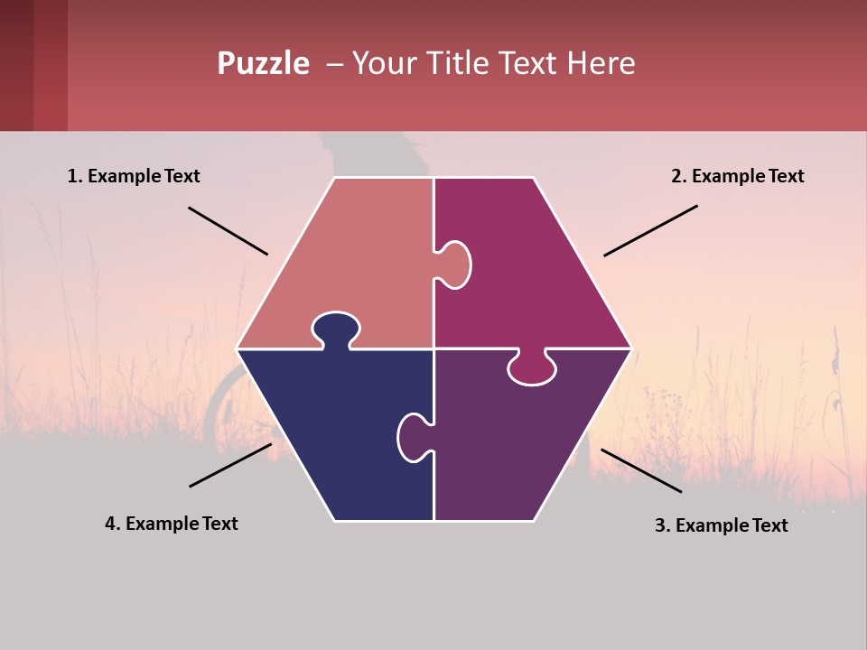 A Person Riding A Bike At Sunset Powerpoint Template PowerPoint Template