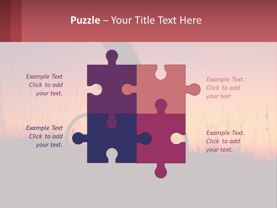 A Person Riding A Bike At Sunset Powerpoint Template PowerPoint Template