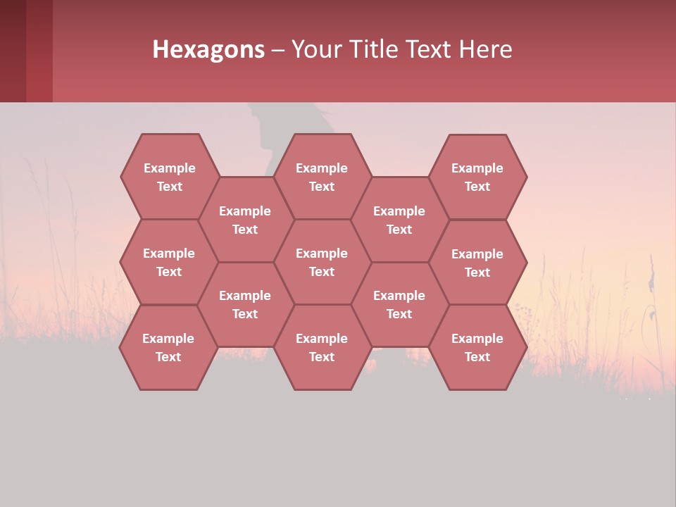 A Person Riding A Bike At Sunset Powerpoint Template PowerPoint Template