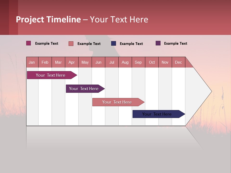 A Person Riding A Bike At Sunset Powerpoint Template PowerPoint Template
