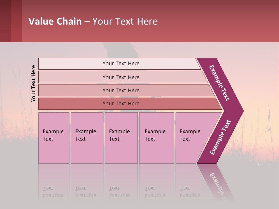 A Person Riding A Bike At Sunset Powerpoint Template PowerPoint Template