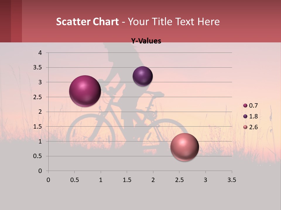 A Person Riding A Bike At Sunset Powerpoint Template PowerPoint Template