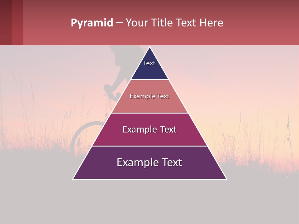 A Person Riding A Bike At Sunset Powerpoint Template PowerPoint Template