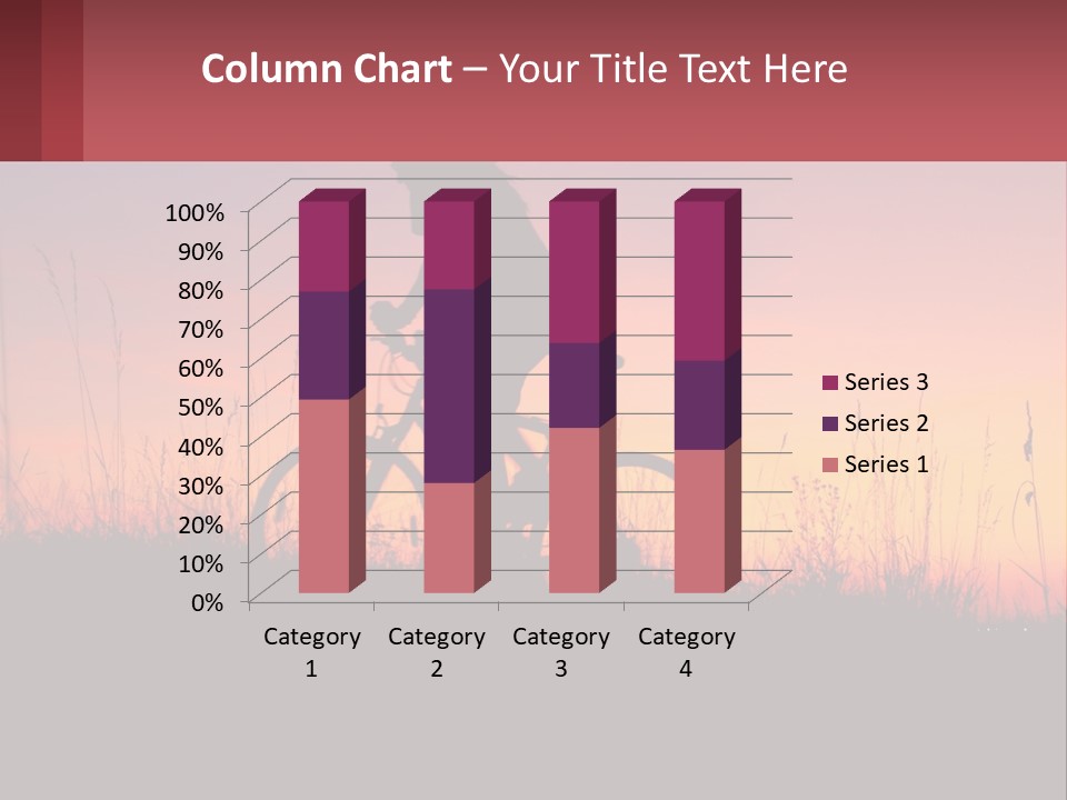 A Person Riding A Bike At Sunset Powerpoint Template PowerPoint Template