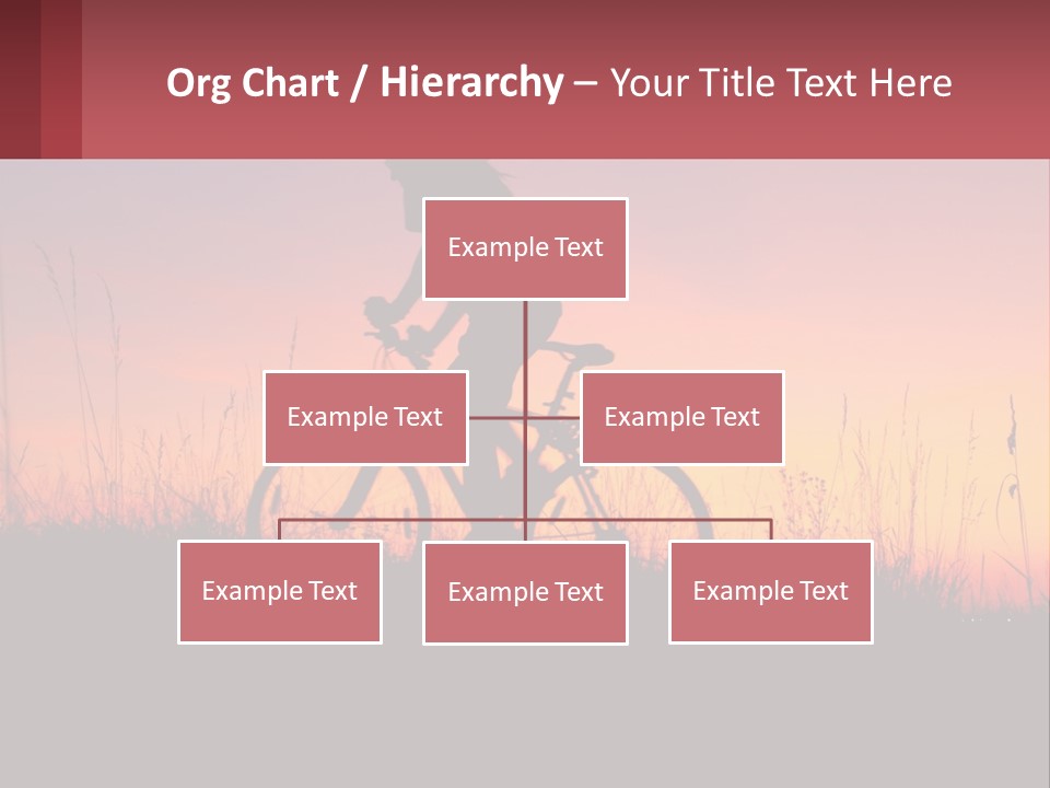 A Person Riding A Bike At Sunset Powerpoint Template PowerPoint Template