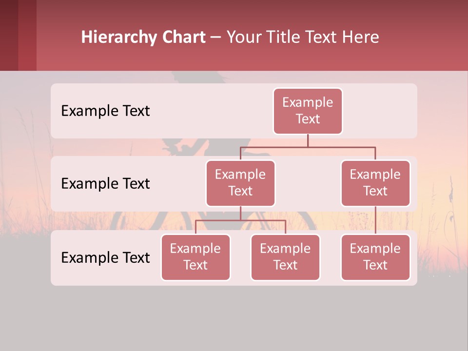 A Person Riding A Bike At Sunset Powerpoint Template PowerPoint Template