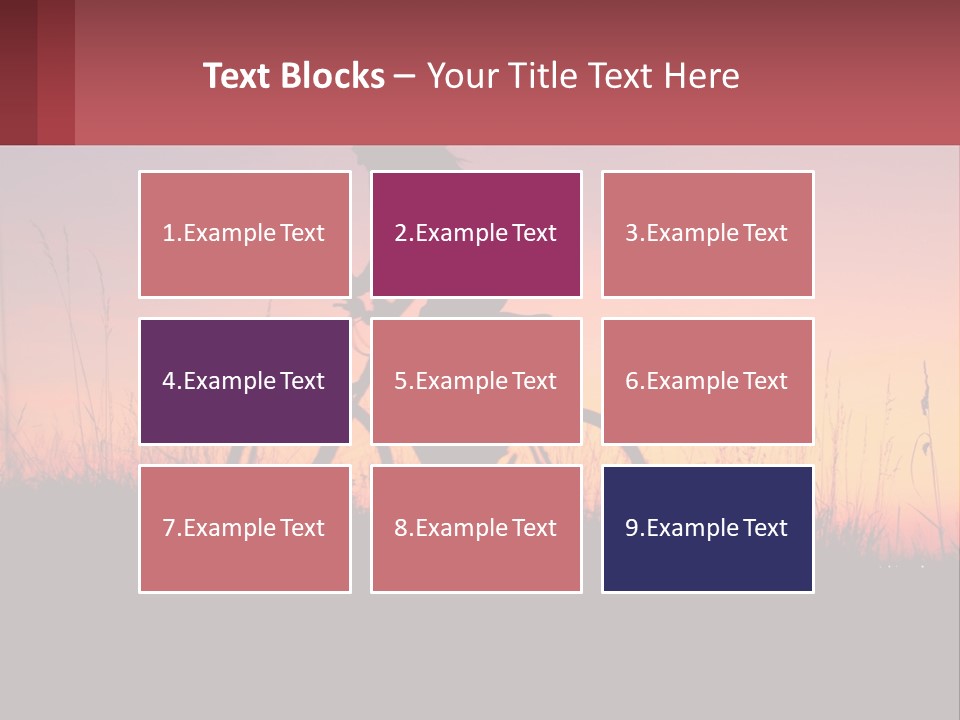 A Person Riding A Bike At Sunset Powerpoint Template PowerPoint Template