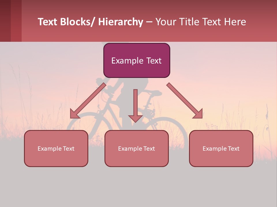 A Person Riding A Bike At Sunset Powerpoint Template PowerPoint Template