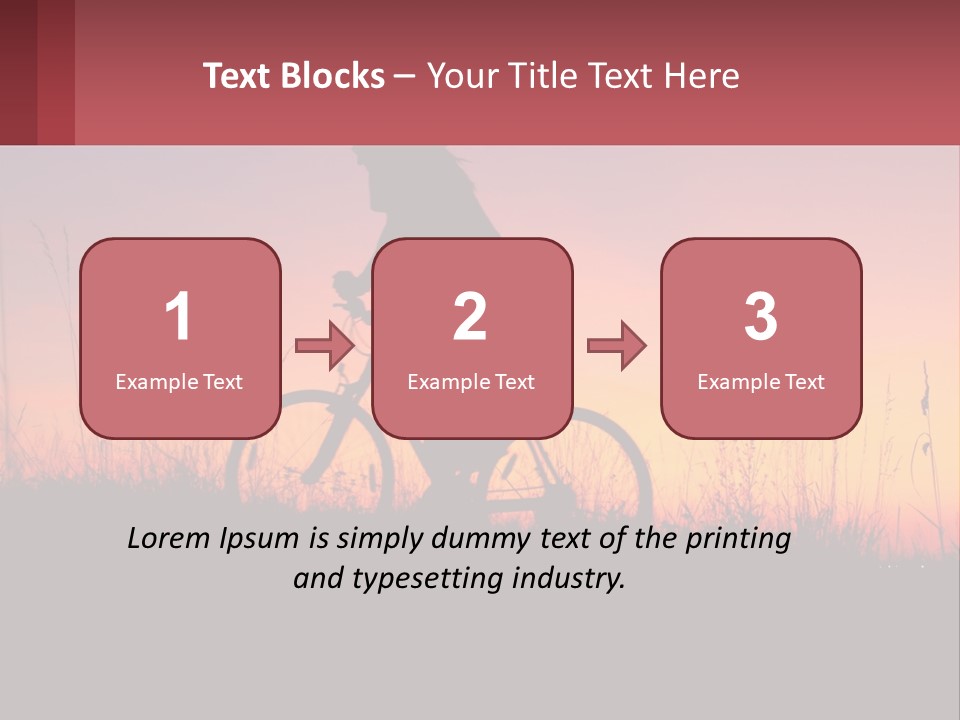 A Person Riding A Bike At Sunset Powerpoint Template PowerPoint Template