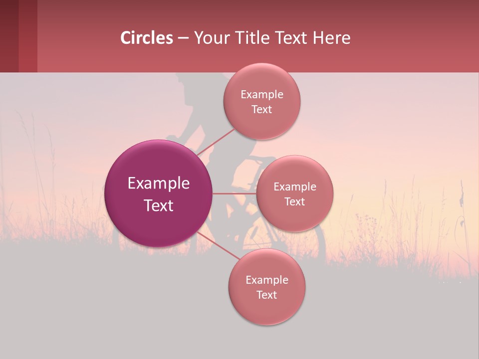 A Person Riding A Bike At Sunset Powerpoint Template PowerPoint Template