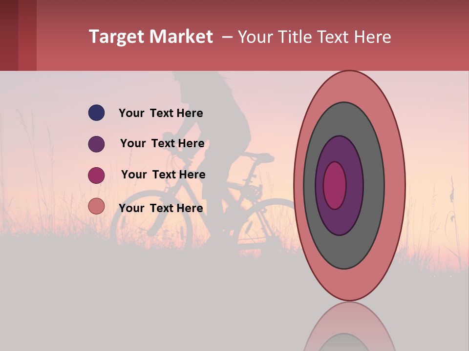A Person Riding A Bike At Sunset Powerpoint Template PowerPoint Template