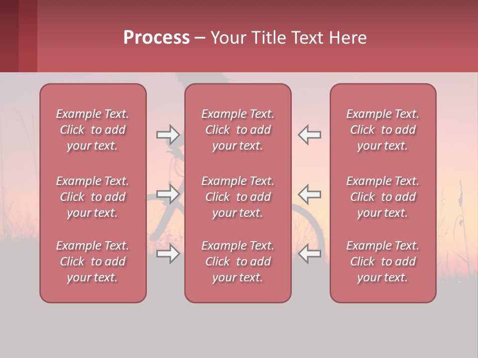 A Person Riding A Bike At Sunset Powerpoint Template PowerPoint Template