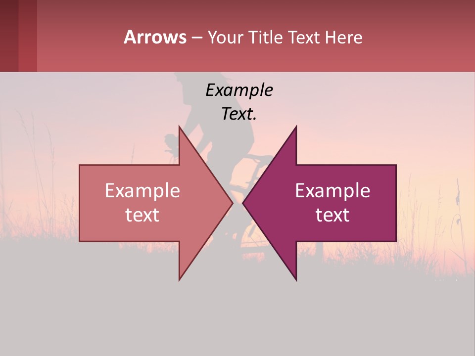A Person Riding A Bike At Sunset Powerpoint Template PowerPoint Template