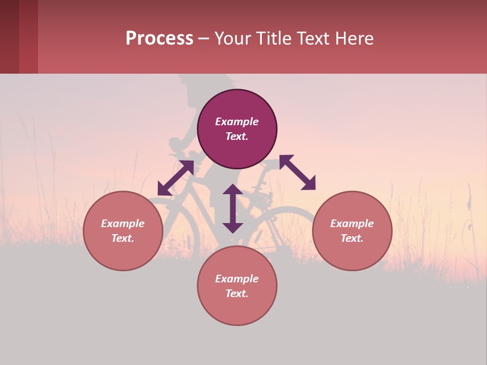 A Person Riding A Bike At Sunset Powerpoint Template PowerPoint Template